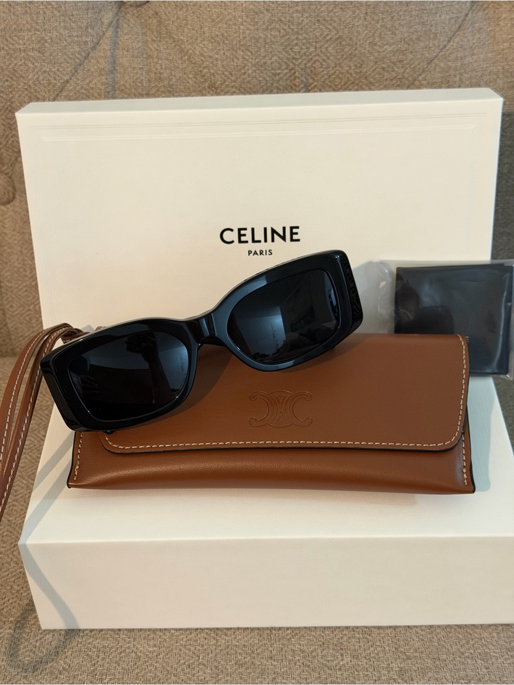 CELINE Triomphe Rectangular Sunglasses